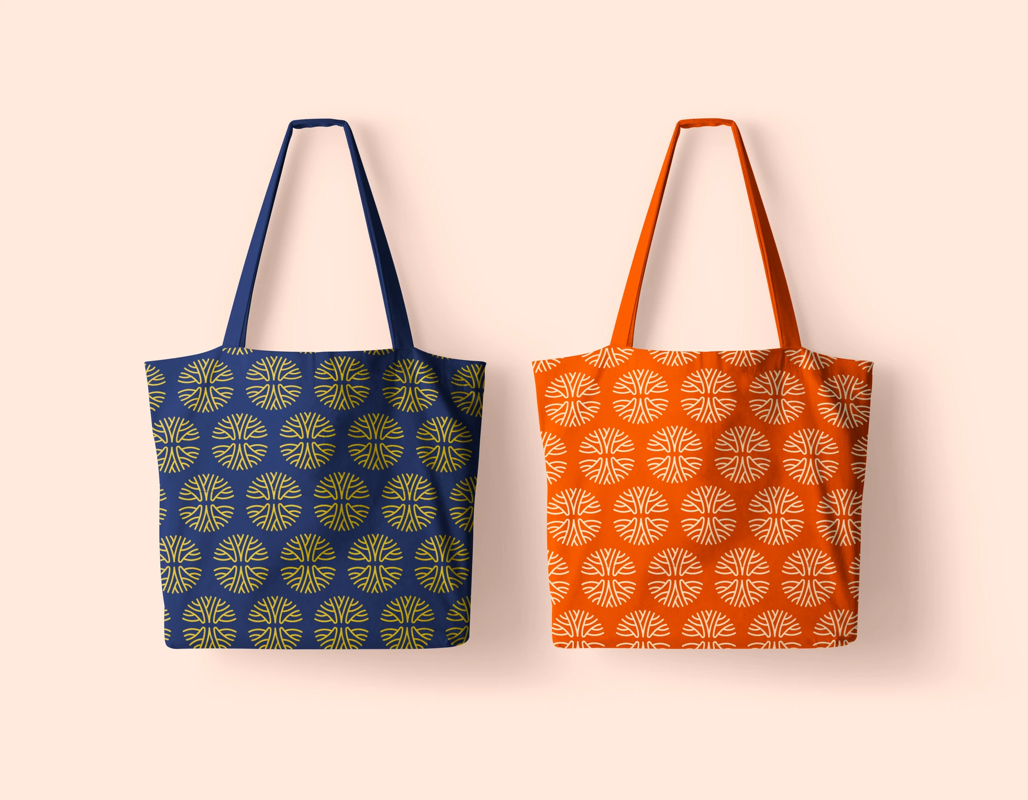 Jadein patterned tote bags
